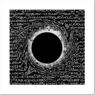 Black hole typography Posters and Art